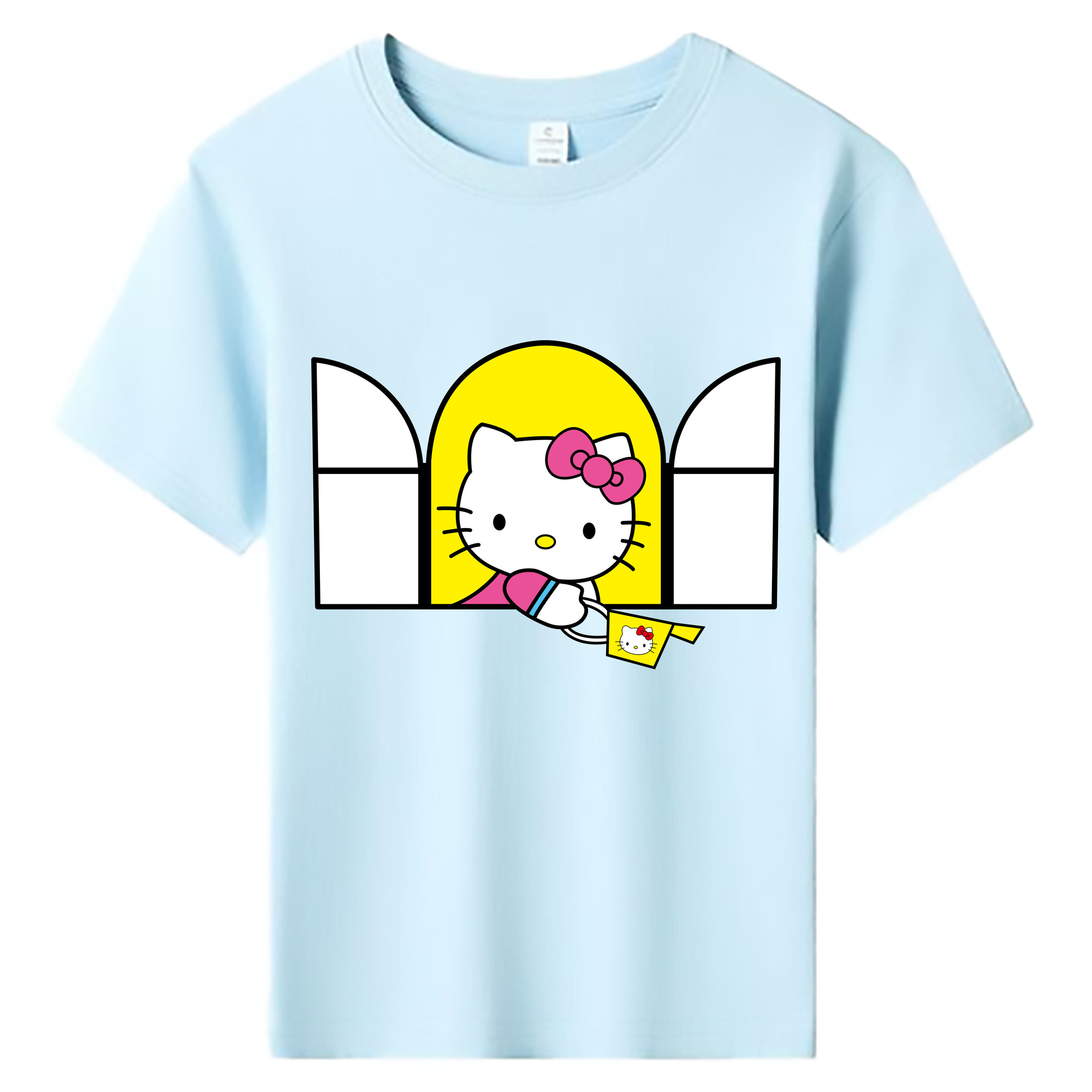 （画像用） Hello Kitty ハローキティ 綿100％キッズTシャツ（フロントプリント）